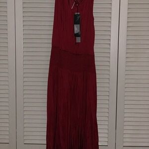 Red Pleated dress